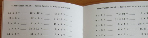 Times Tables Practice Workbook